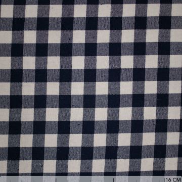 Cotton naturel brabants bont 25mm blauw
