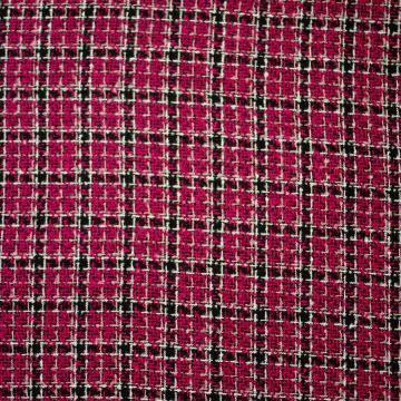 Grof geweven ruit fuchsia