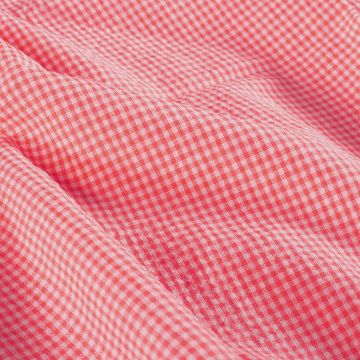 Katoen Poplin stof Seersucker Fluor roze