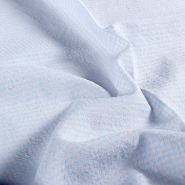 Katoen Poplin stof Seersucker Blue
