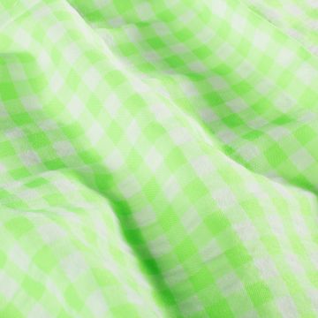 Katoen Poplin stof Seersucker XL Groen