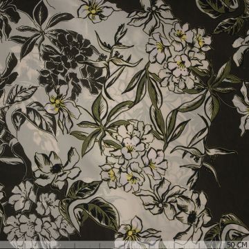 Cupro bloemen in groen