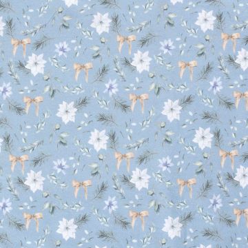Tricot digi print winterbloemen