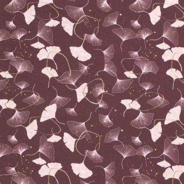 Tricot digi print Ginkgo bladeren