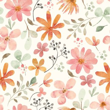 Raincoat print aquarel bloemen