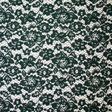Bloemenkant met 2-zijdige schulp rand dennengroen