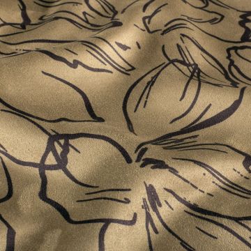 Suède stretch lijnbloemen camel