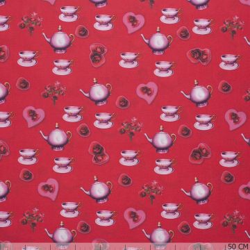 Efteling Assepoester Poplin Cardinal #57499-170