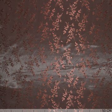 Jacquard voering floral bruin