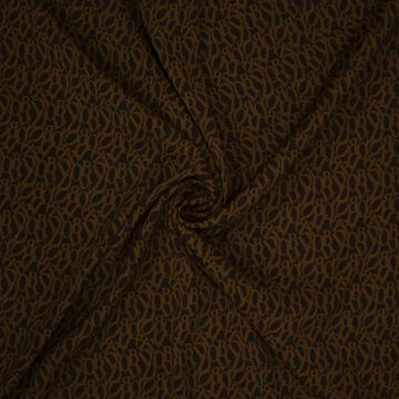 Stretch viscose DOB bruin
