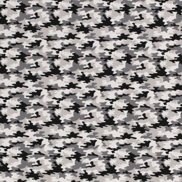 Cotton tricot Small Camouflage grijs
