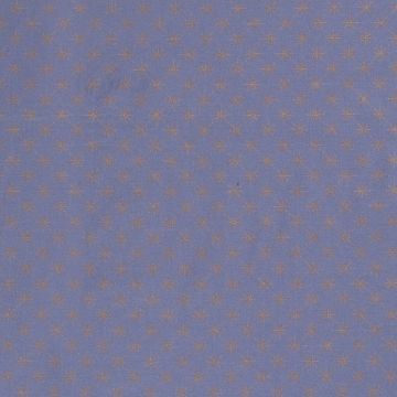 Poplin Rosegold Stars blue