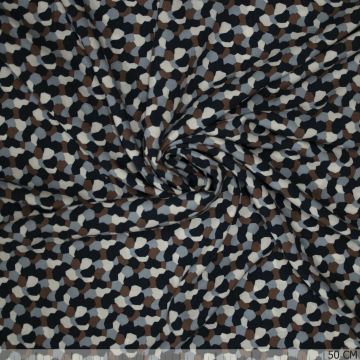 Viscose chally steen blauw