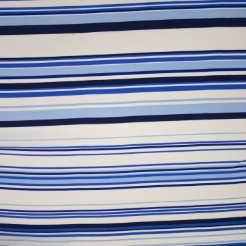 Cupro viscose blauwe strepen