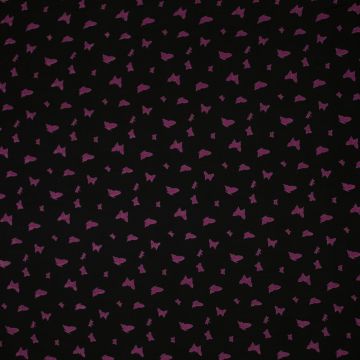 Cupro viscose paarse vlinders