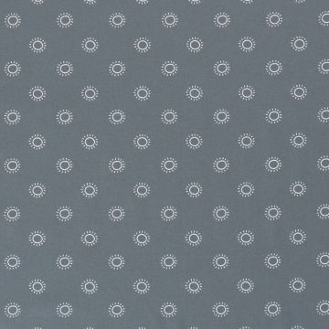 Poplin staalblauw zonnetjes