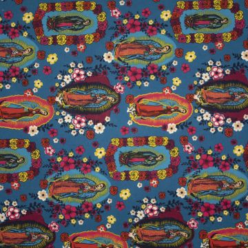 Poplin Vierge Maria petrol