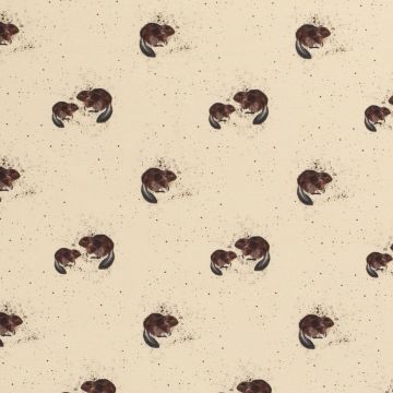 Tricot digi print bever vanille