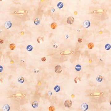 Tricot digi print planeten