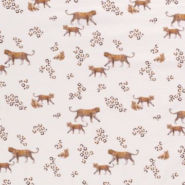 GOTS Tricot digi print luipaard