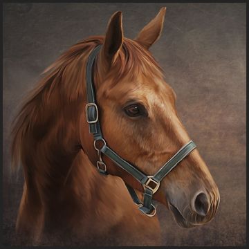 Skai Paneel Brown Horse 44x44cm