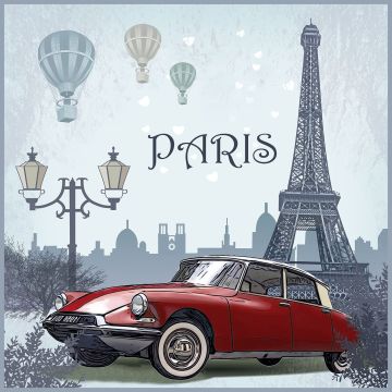Skai Paneel Paris Blues 44x44cm