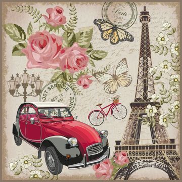 Skai Paneel Paris Vintage 44x44cm