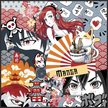 Skai Paneel Manga 44x44cm