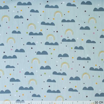 Peach Cotton wolkjes mint