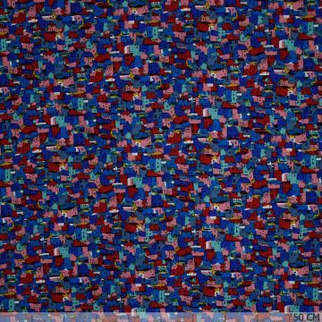 Quilters Coordinates kobalt huisjes