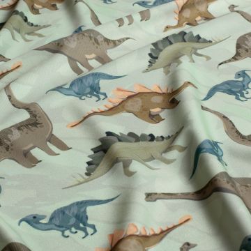 Lycra swimwear dino pastelgroen