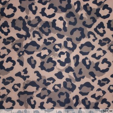Poncho stof panterprint taupe