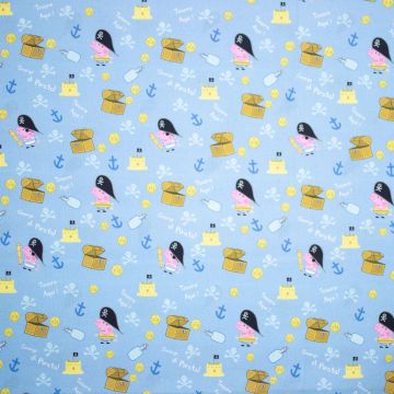 Katoen poplin Peppa Pig piraat