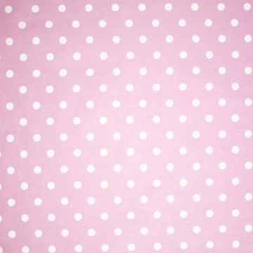 Katoen poplin polka stippen oud-roze