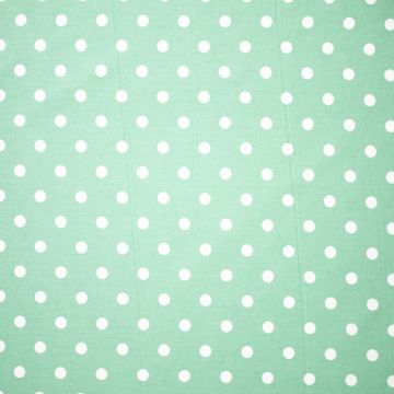 Katoen poplin polka stippen groen
