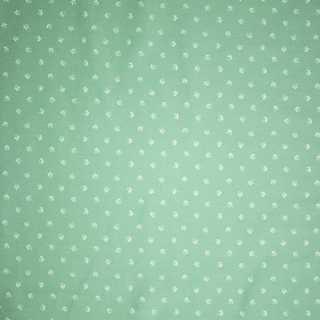 Katoen poplin bloemetje donker mint