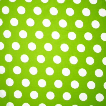 Katoen polka dot groot appelgroen