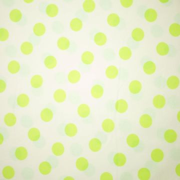 Katoen polka dot groot lime