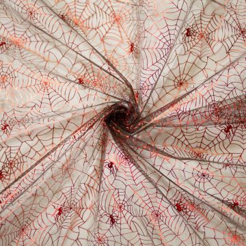 Tule spinnenweb foil rood