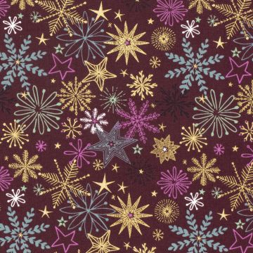 Kerst print op katoenen poplin