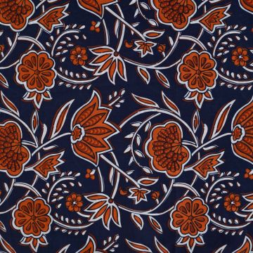 Katoen Combi stof blauw