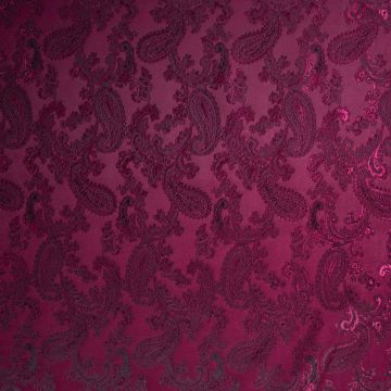 Jacquard voering Paisley bordeaux
