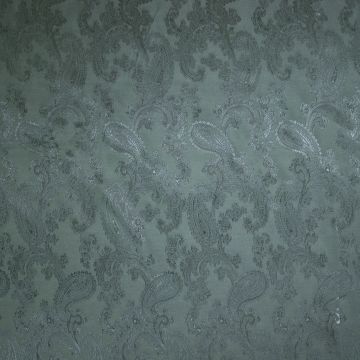 Jacquard voering Paisley bottle green
