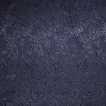Jacquard voering Paisley donker marine