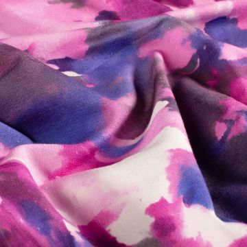 French Terry Abstracte Vegen cerise