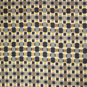 Retro Geometric Blocks Oker-Zwart