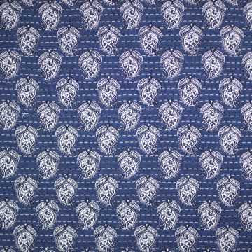 Double face jacquard Indiase Buta blauw