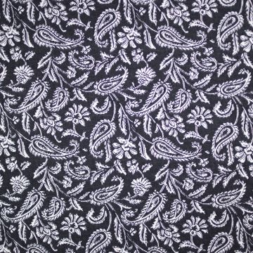 Double face jacquard paisley antraciet