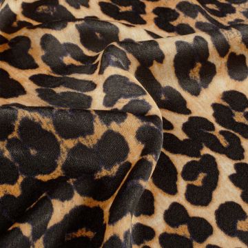 Satijn velvet leopard oranje