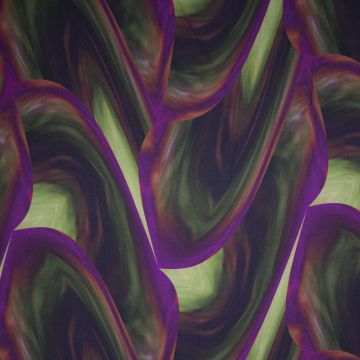 EcoVero viscose twill Big Waves Leaves K